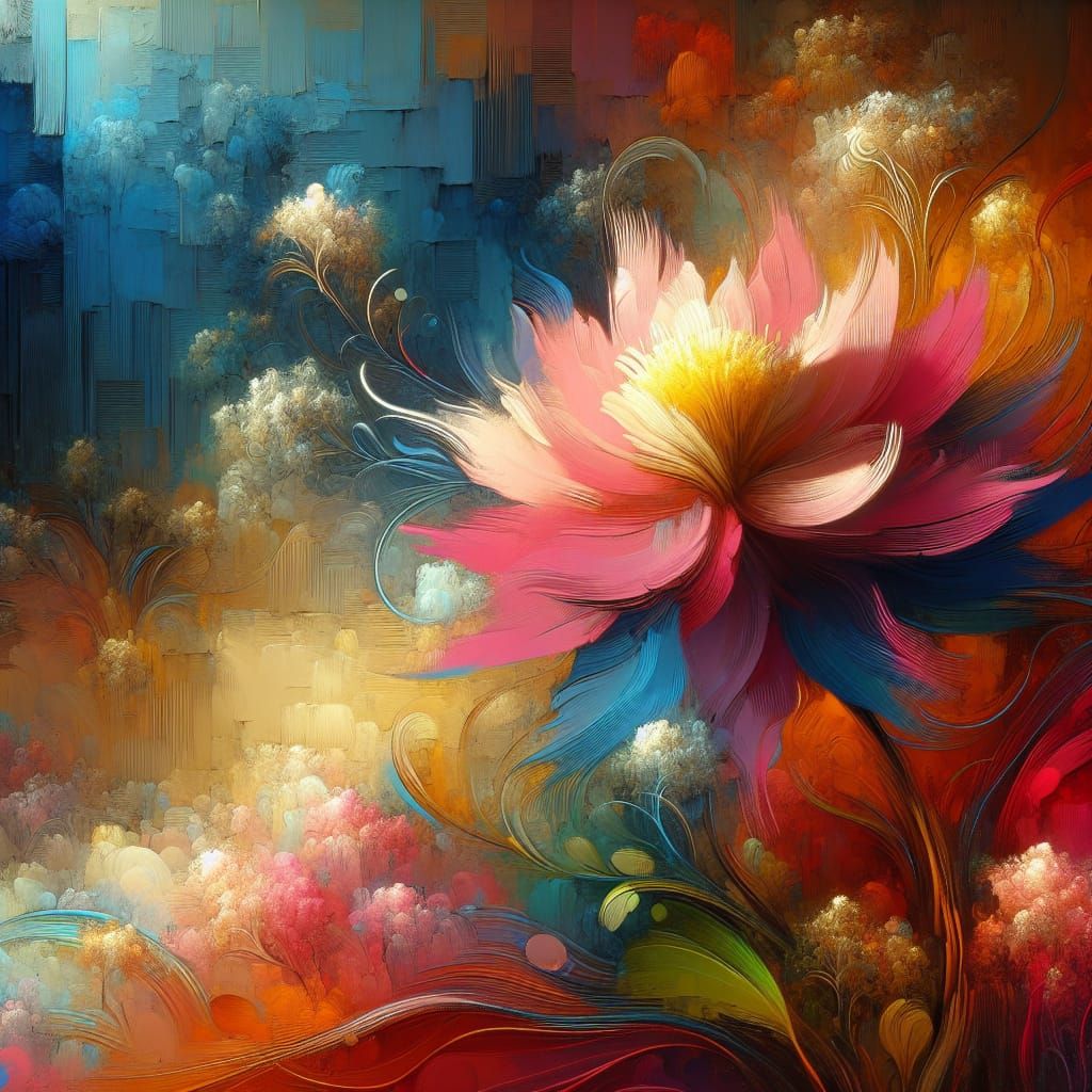 blooming flower Studio Ghibli, Anime Key Visual, by Makoto S...