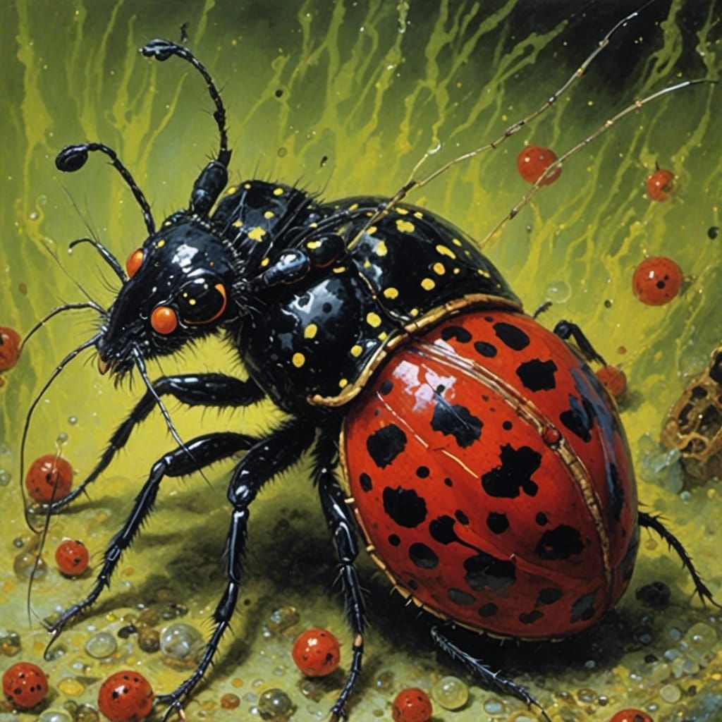 <lora:Chimera Savage:1.0> Ladybug 