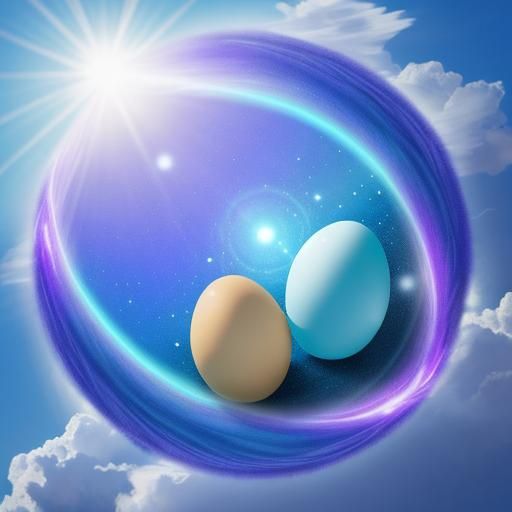 Eggs that have swirling blue and purple patterns.