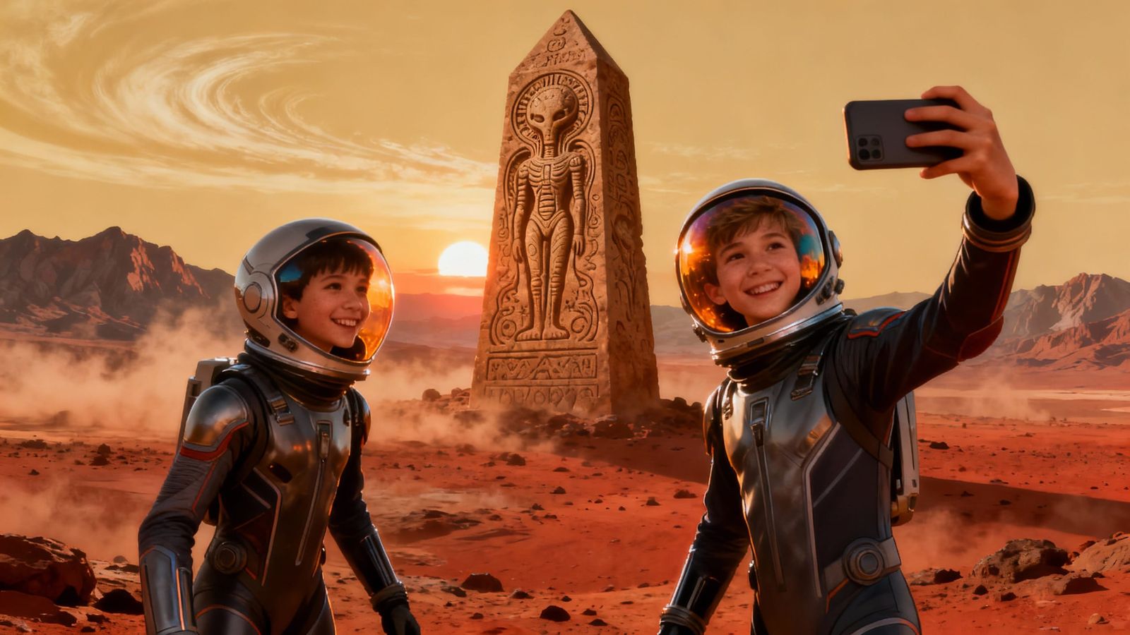 Selfie on Trip to Alien Planet  by @Superbear