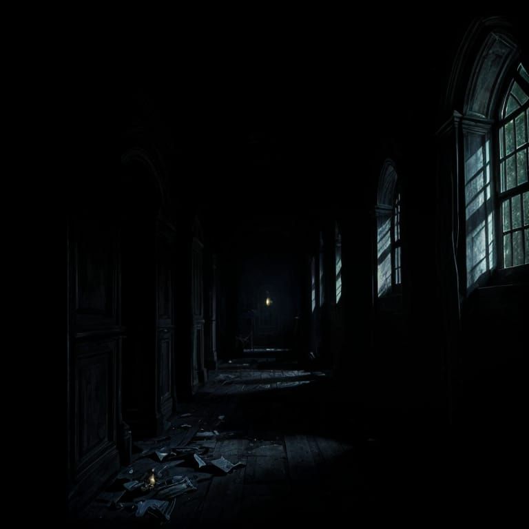 inside  a haunted creepy haunted house