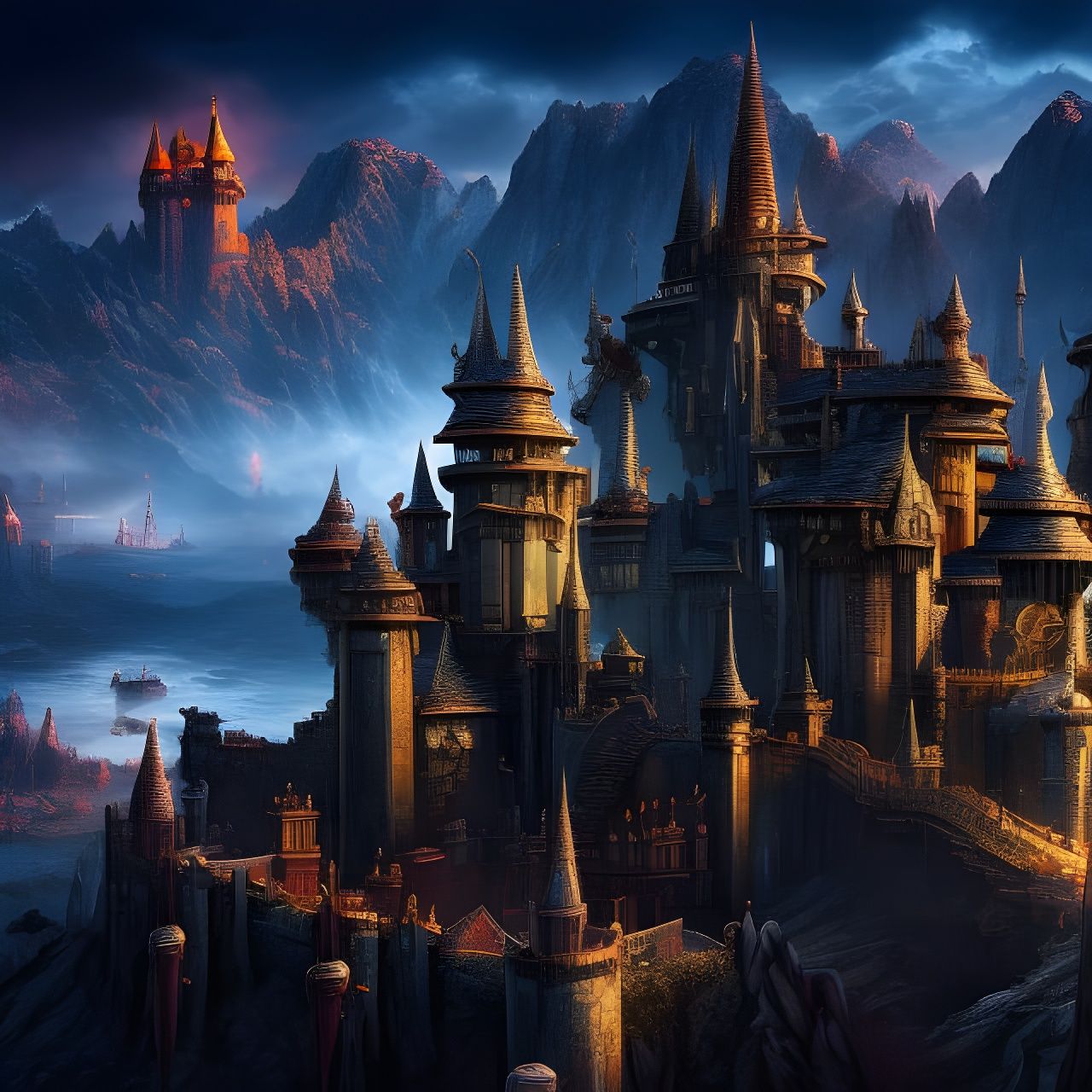 Intricate fantasy castle - AI Generated Artwork - NightCafe Creator