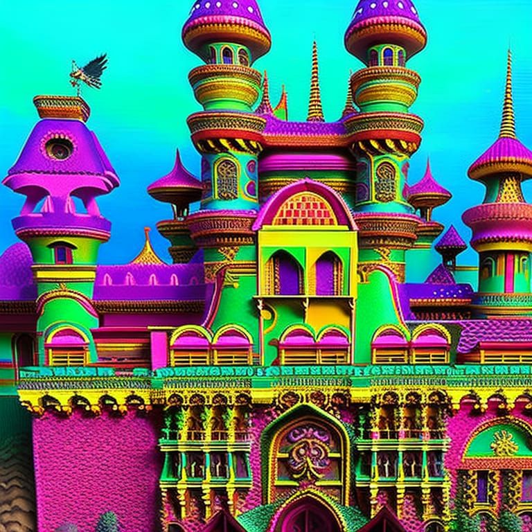 Psychedelic fantasy castle 2.1 px