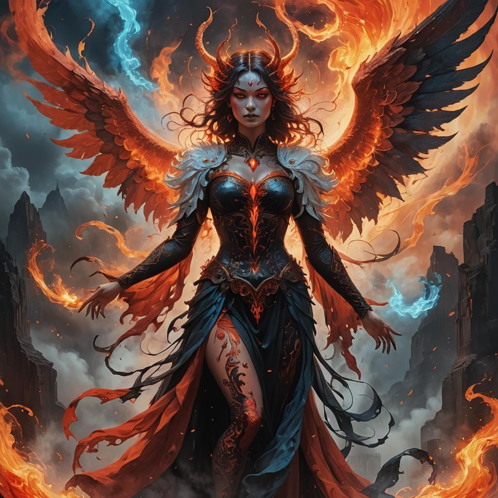 Half Angel Half Devil Concept Art