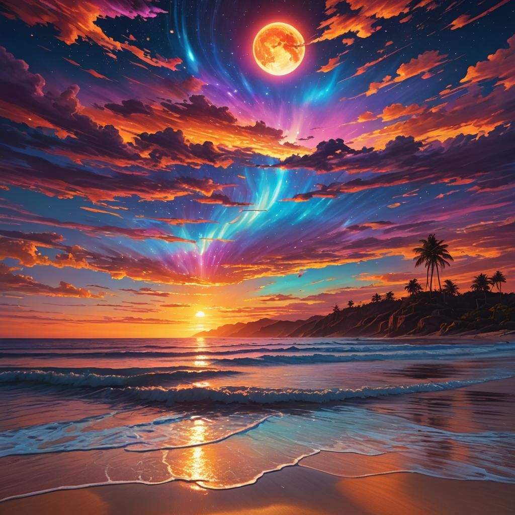 stunning beach sunset  by @Easter Bunny