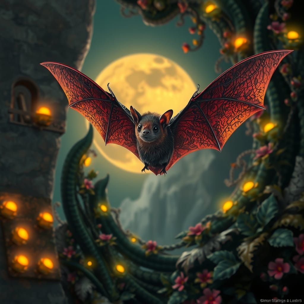 Strong little bat  by @Andrachiel