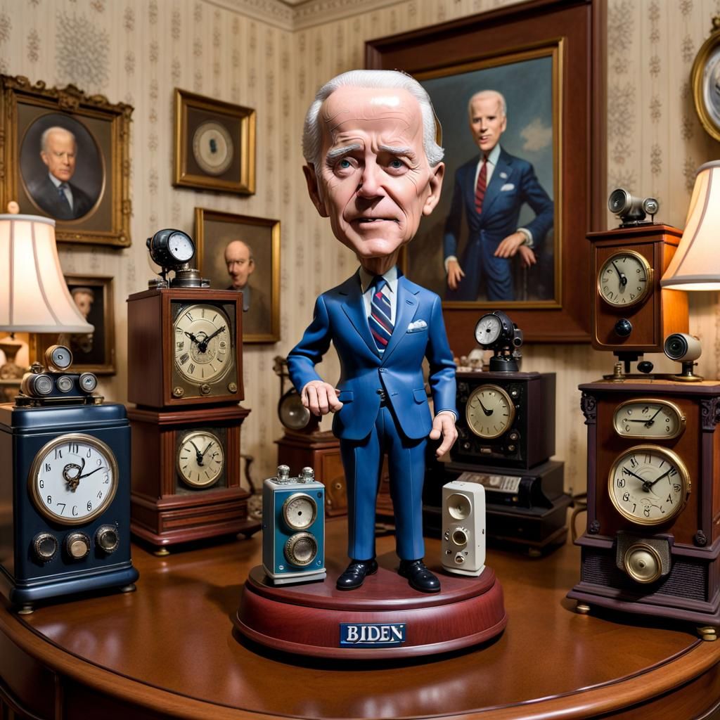 a bobblehead representing Biden - AI Generated Artwork - NightCafe Creator