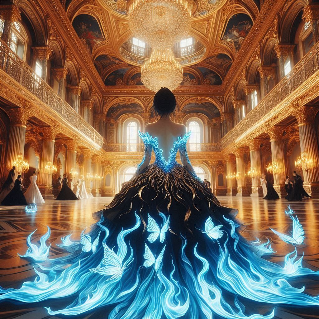 blue flame dress