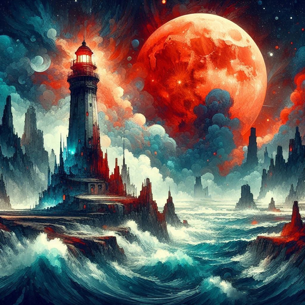 double exposure beautiful fantasy DALL-E 3 portrait landscape..