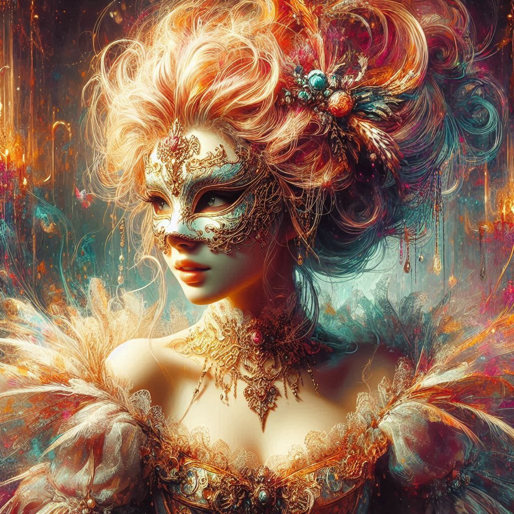 Carnival's Mysterious Beauty  by @Coco Lasticot