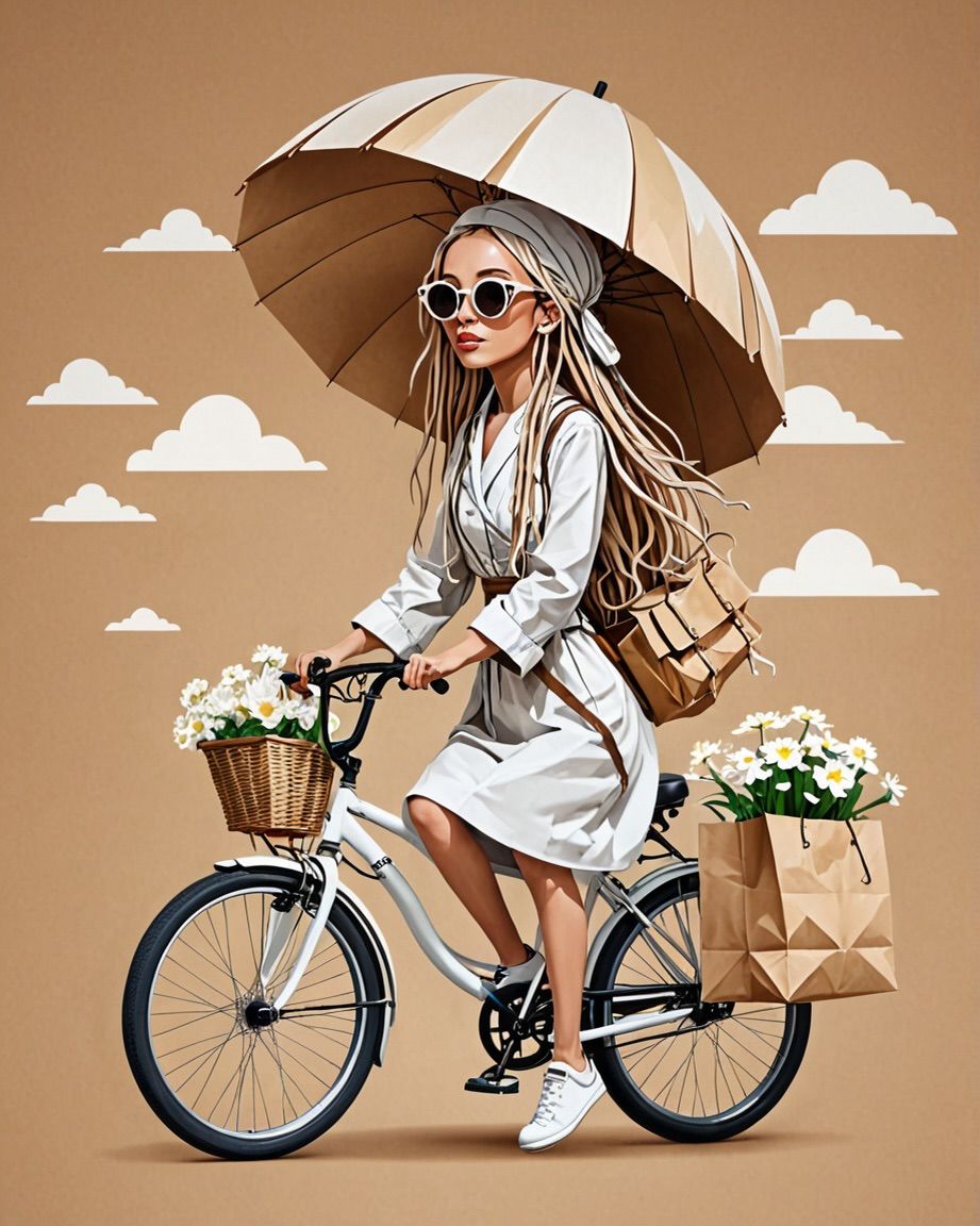 ‘Paper’ - girl & all elements made out of paper