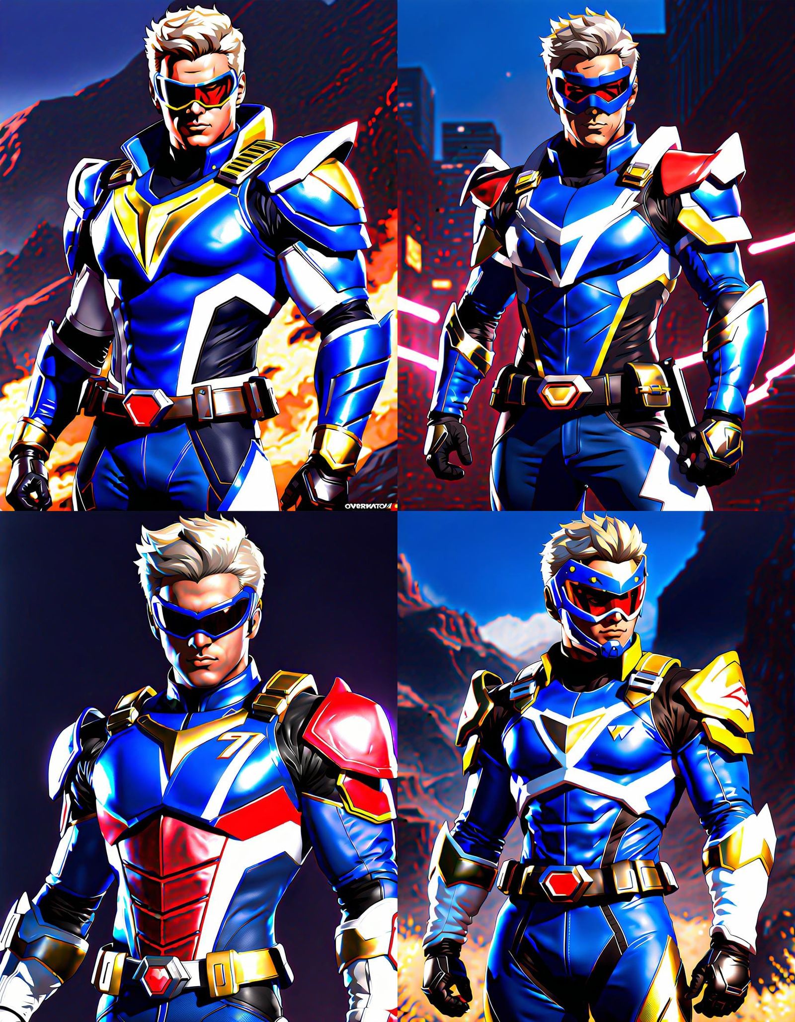 Soldier: 76 From Overwatch as a Power Ranger, keeping his ma...