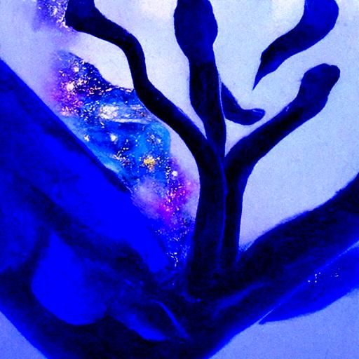 Cobalt blue tree
