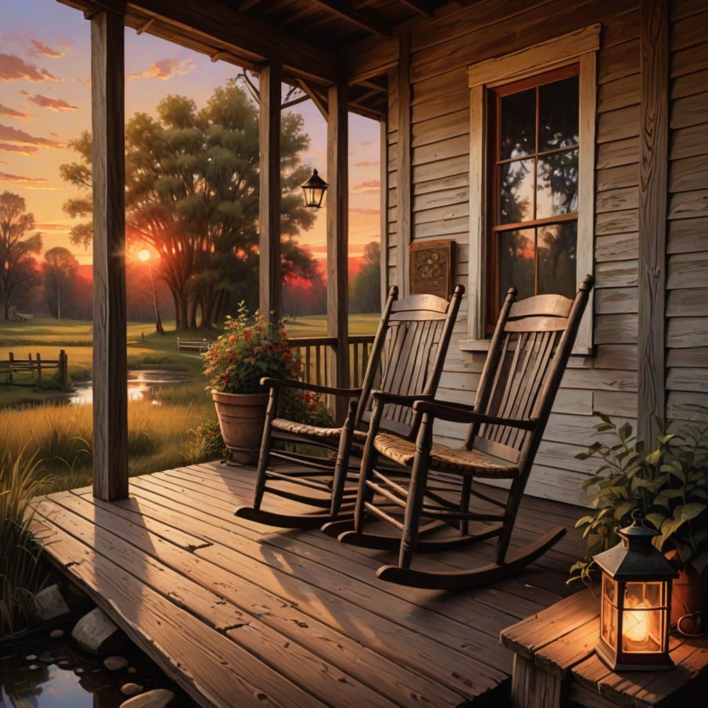 A Rocking Chair Sunset  by @A Secret McDaniel