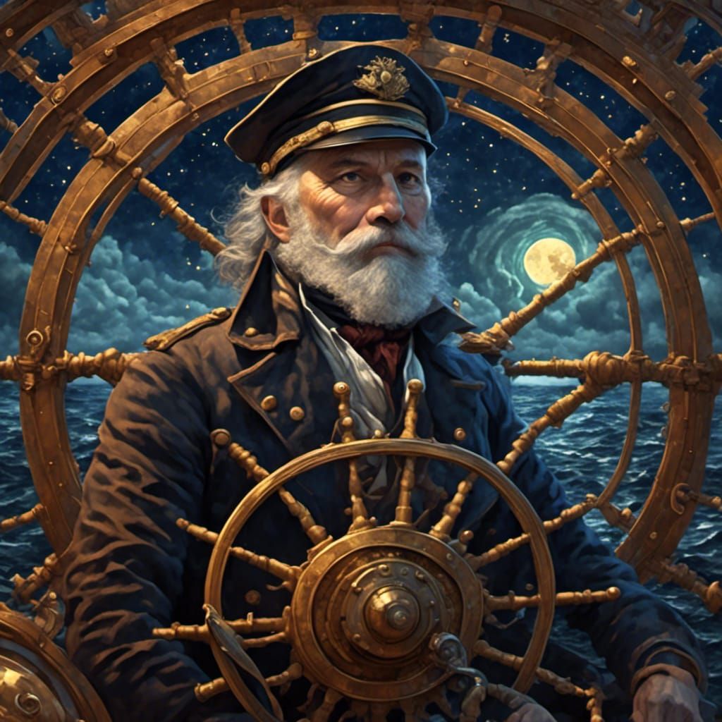 Captain at the Wheel - AI Generated Artwork - NightCafe Creator