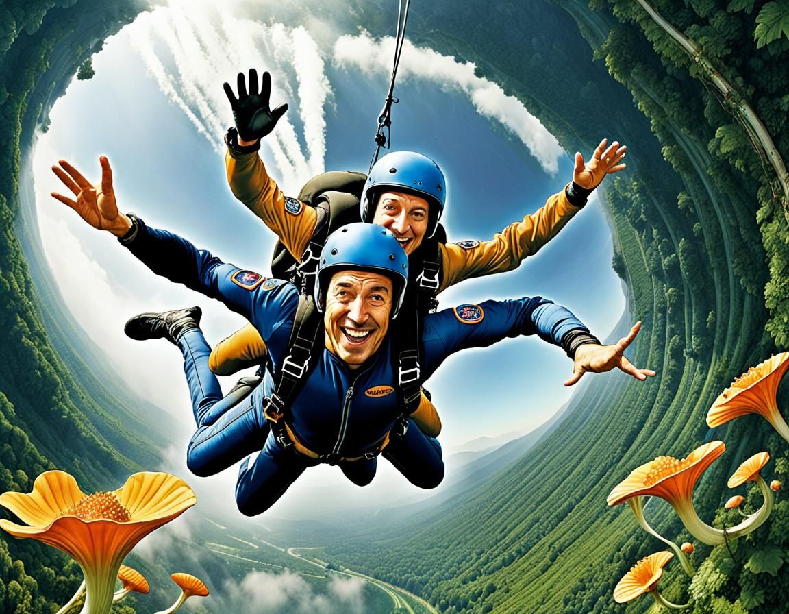 Create a high-resolution photorealistic image of Tandem Skyd...