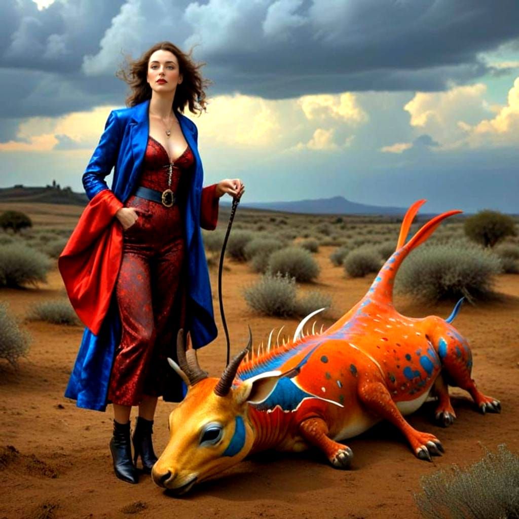 Ethereal Surrealist Gathering in Vibrant Colors