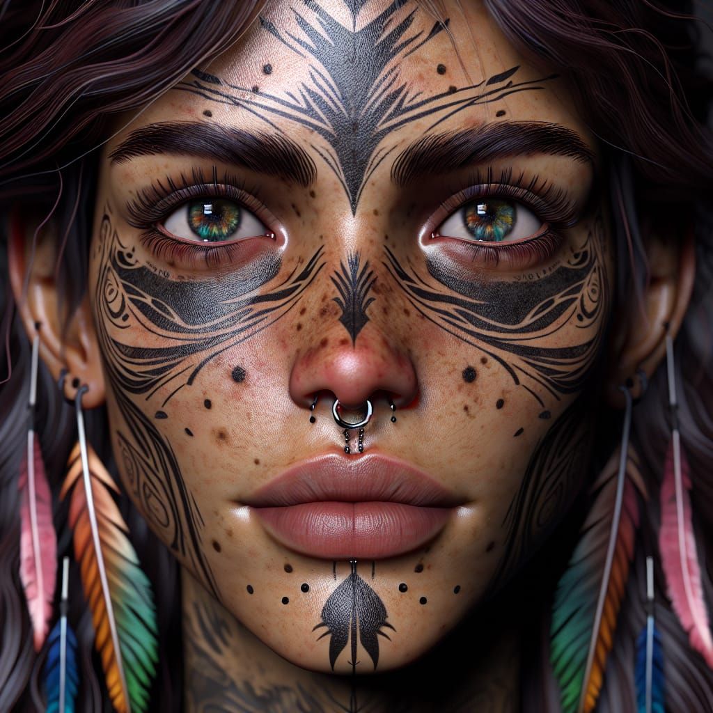 Create a hyperrealistic image of a character framed from the...