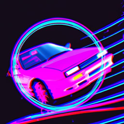 Japanese drift car neon lights