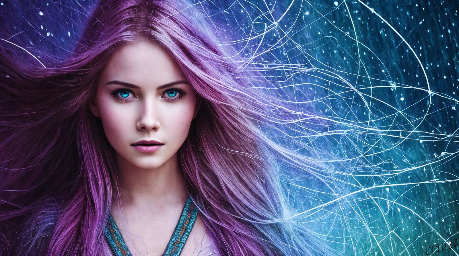 Fantasy Wild Stringy Hair Stare