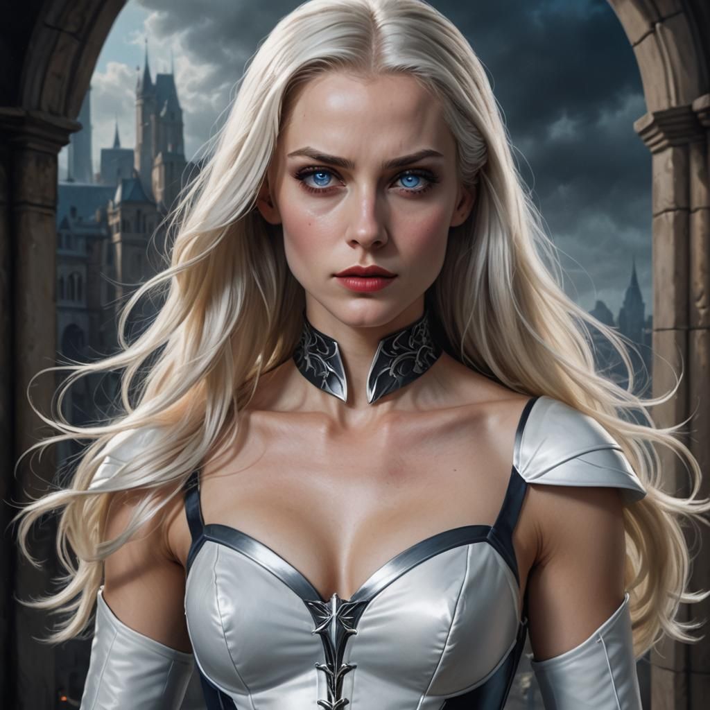 hyperrealistic portrait of a female in her early-thirties wi...