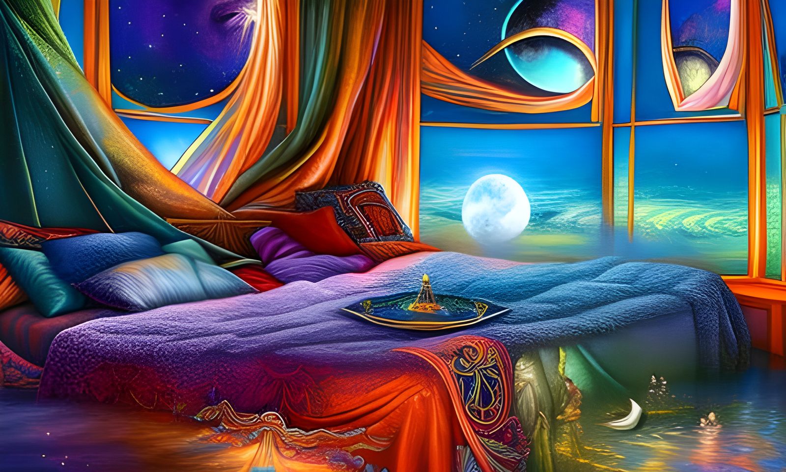 Colorful dreams in a cozy room AI Generated Artwork NightCafe Creator