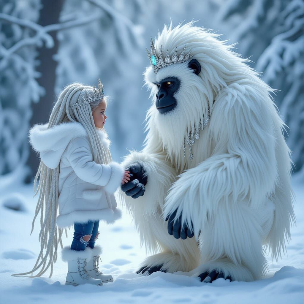 The girl and her friendly monster  by @Starloom