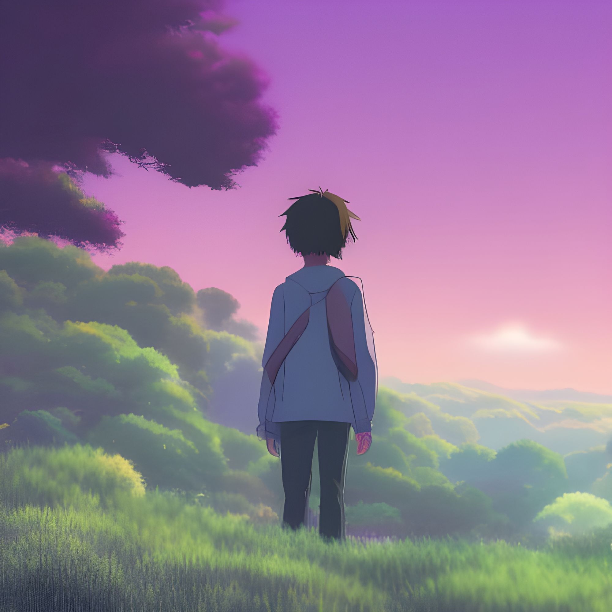 Beautiful Anime Dawn Scenery. Generative Ai 22846526 Stock Photo at Vecteezy
