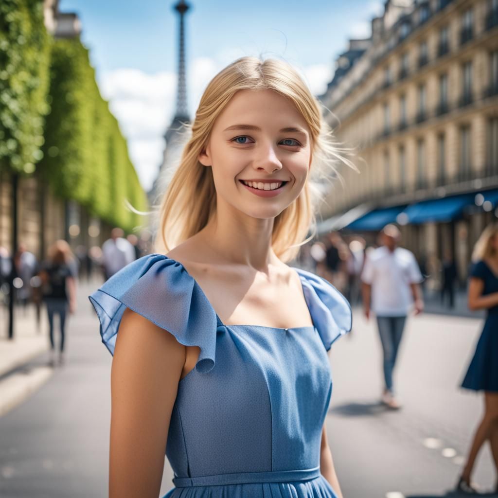 Beautiful French Girl In The Streets Of Paris Ai Generated Artwork Nightcafe Creator