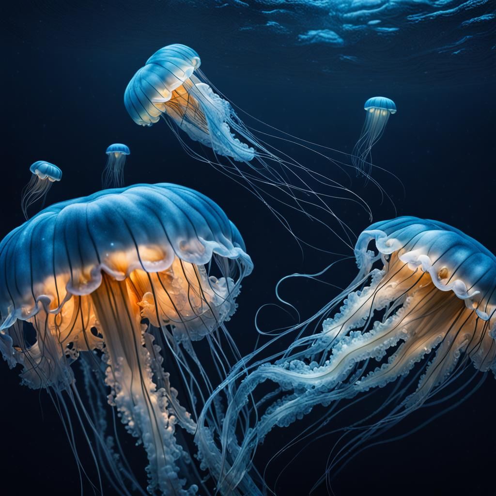 Dance Of the Moonlight Jellies  by @KatherineTheOkay