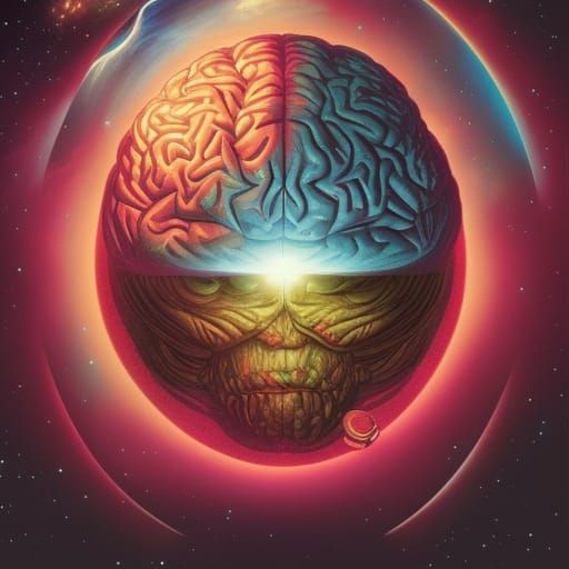brain in the cosmos - AI Generated Artwork - NightCafe Creator