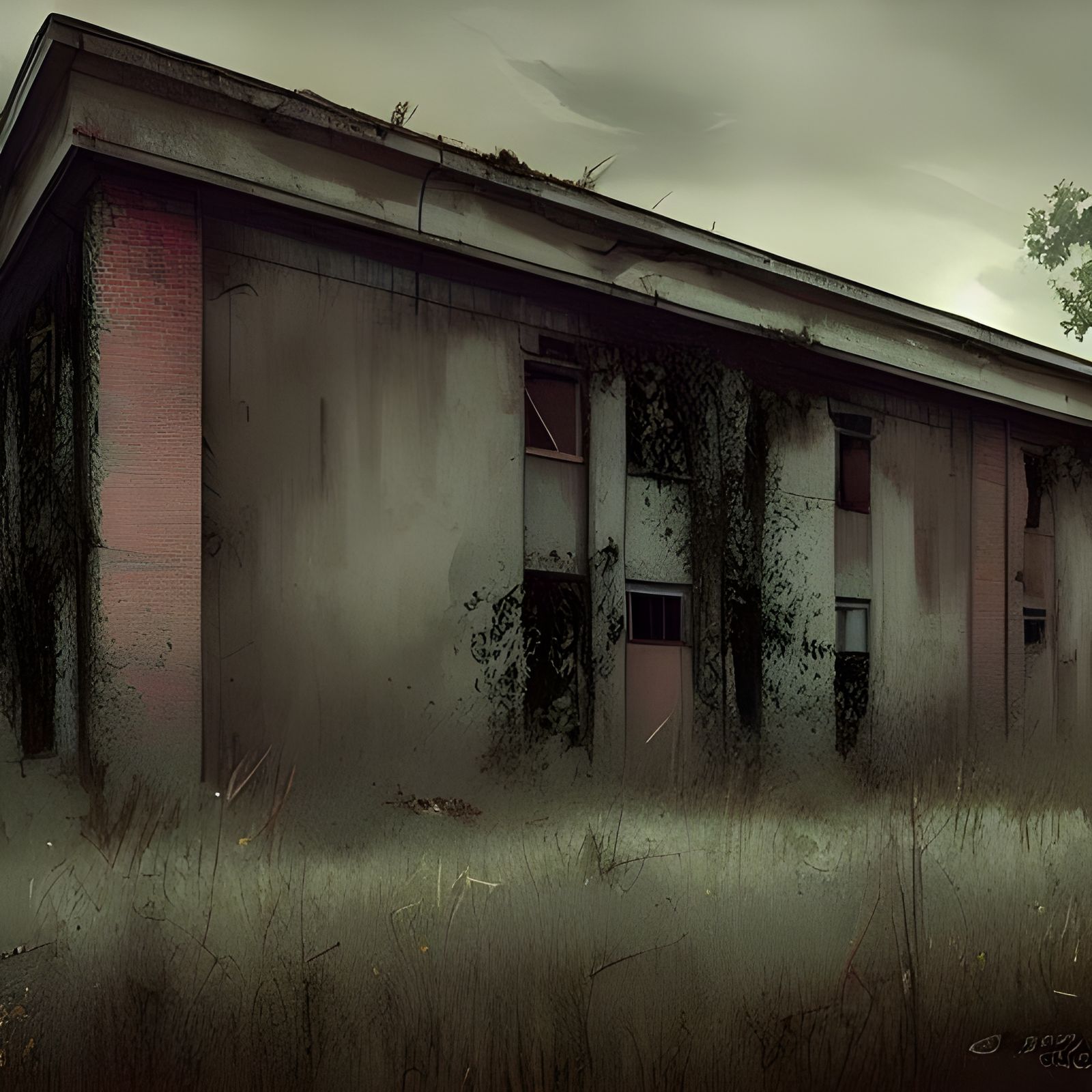Abandoned industrial building
