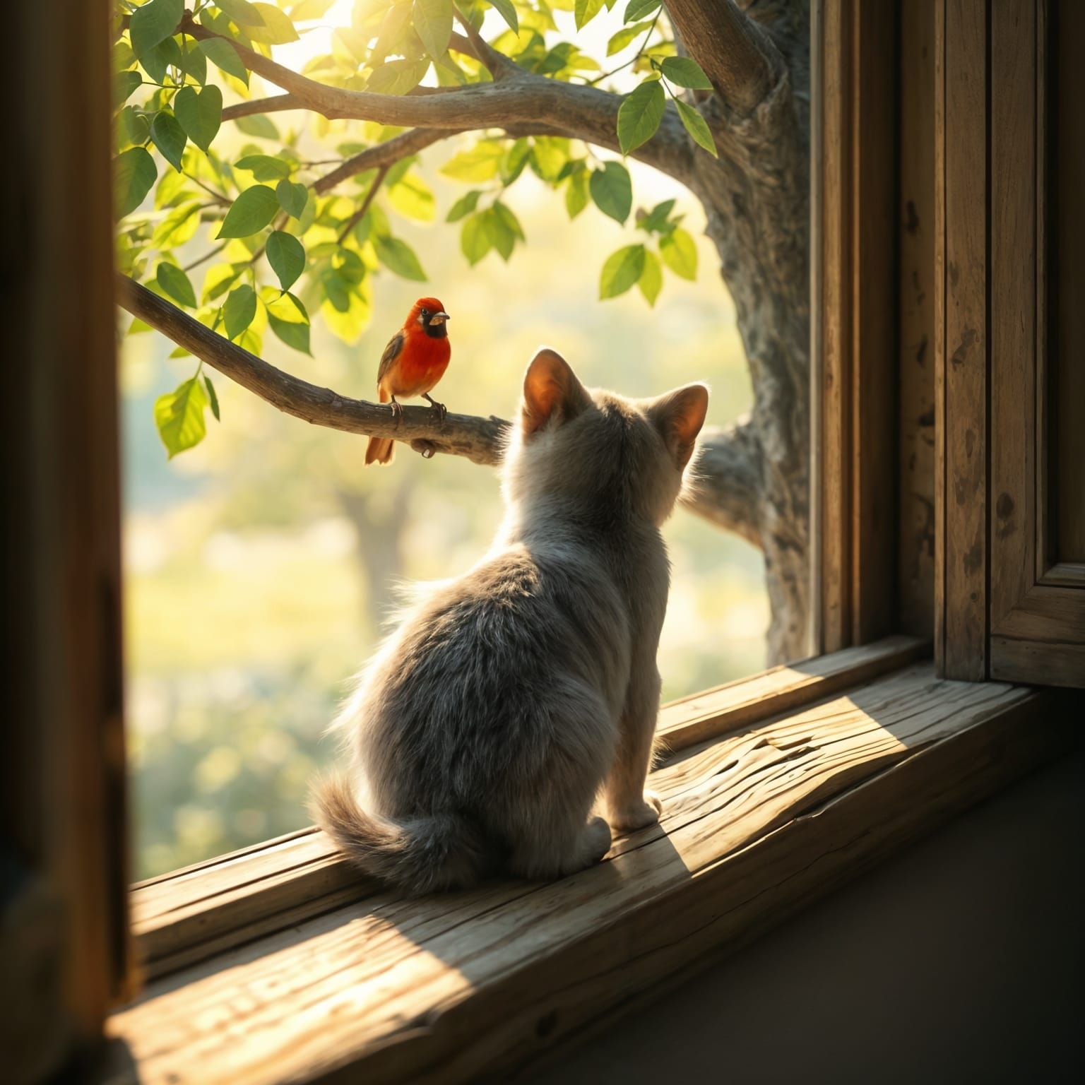 Enjoying the Purrfect View Out the Window 