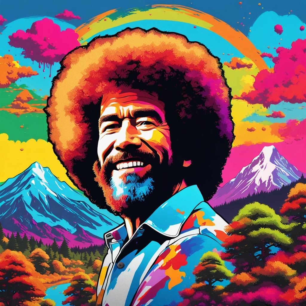 Bob Ross Pop-Art  by @Raven