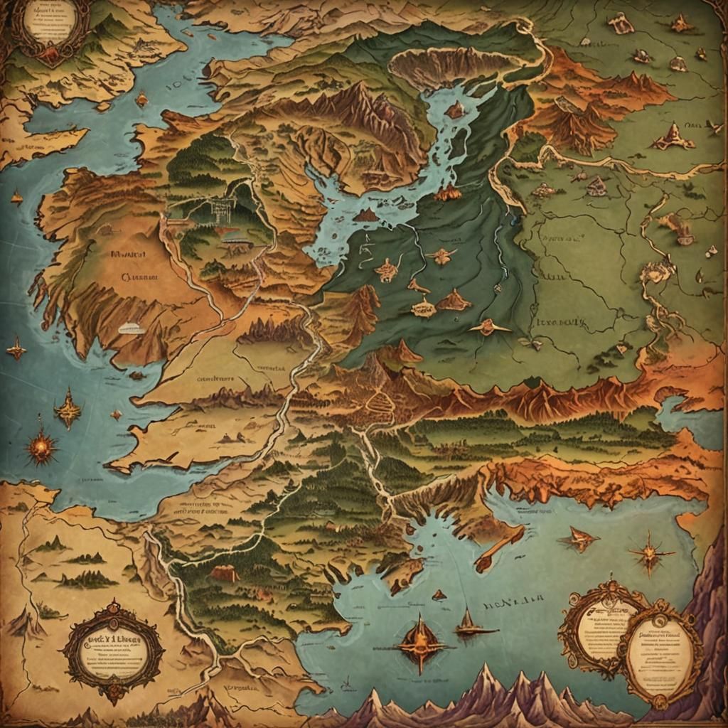 Vintage decorative map