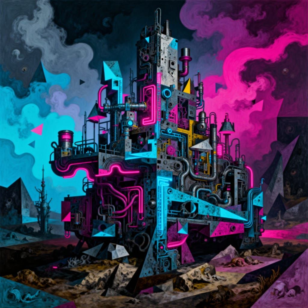 <lora:Abstract Maniac:1.0> an electric sativa