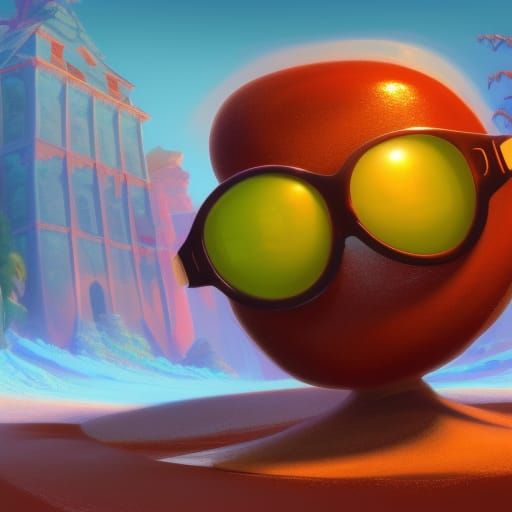 Iced donut wearing sunglasses