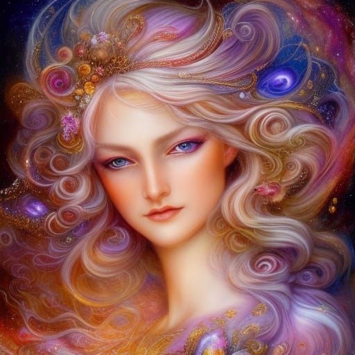 platinum blonde rapunzel goddess