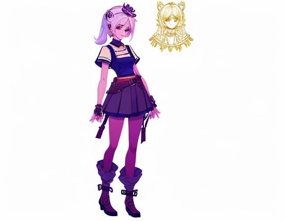 Light European hot girl style Botanist character(cute art st...