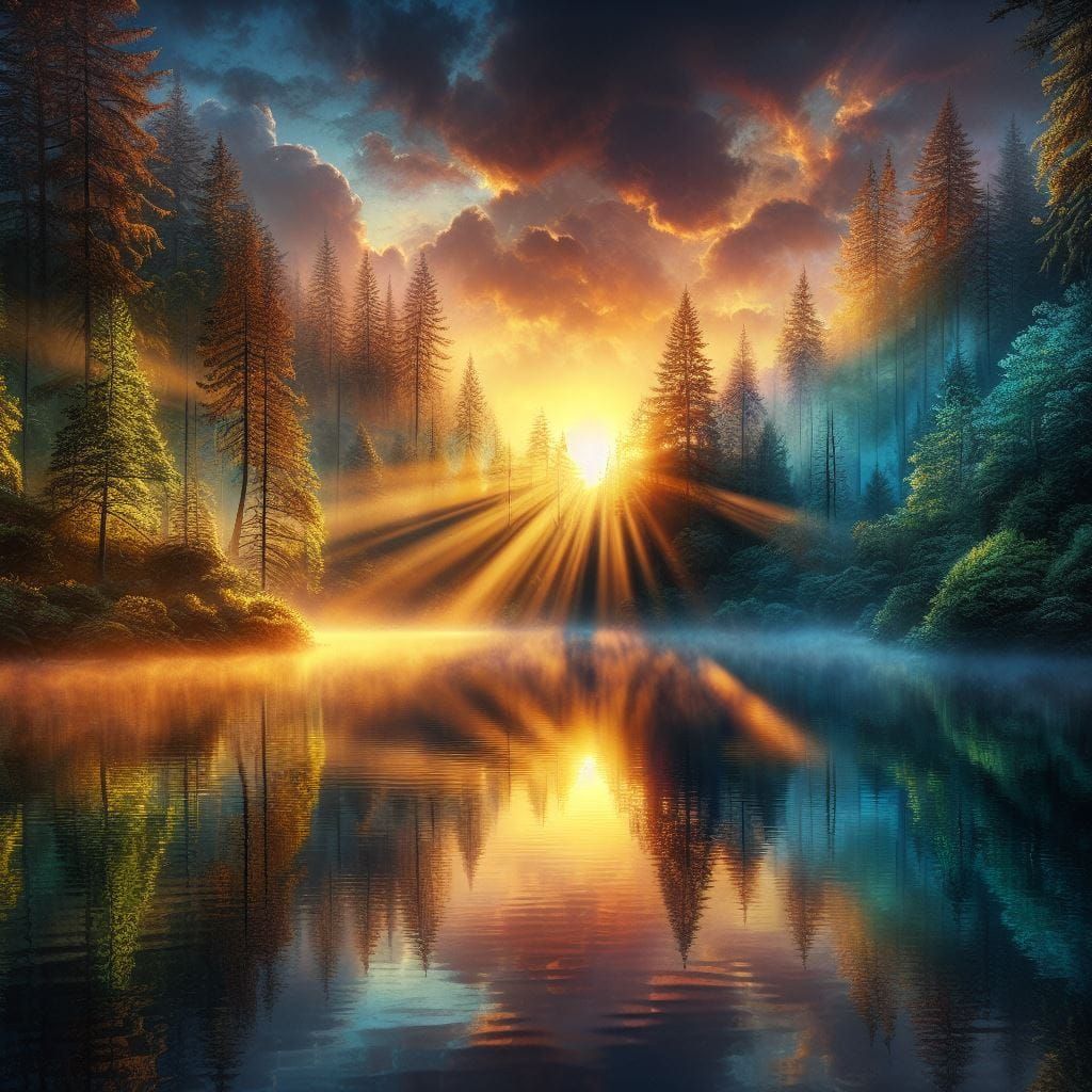 Forest sunrise