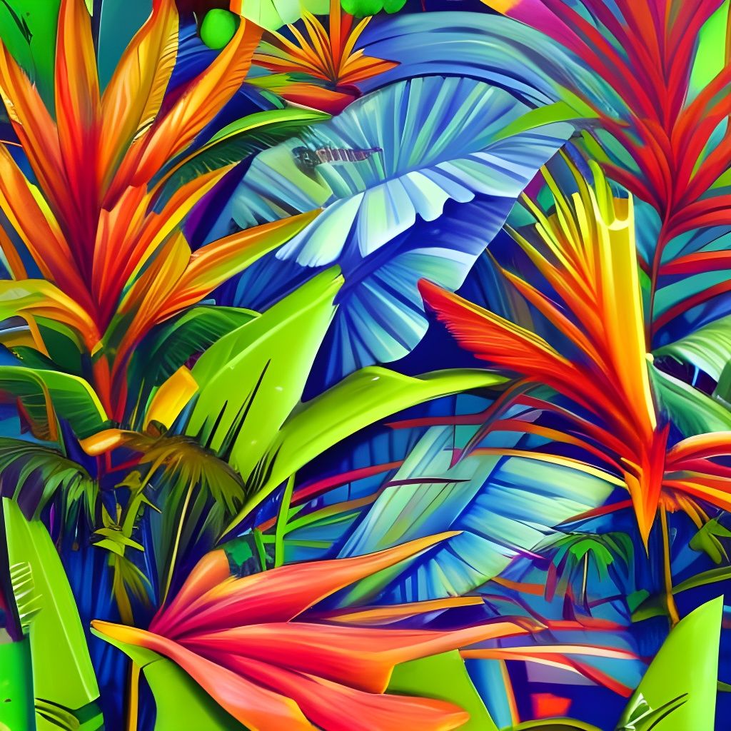 Tropical Plants - Ai Generated Artwork - Nightcafe Creator