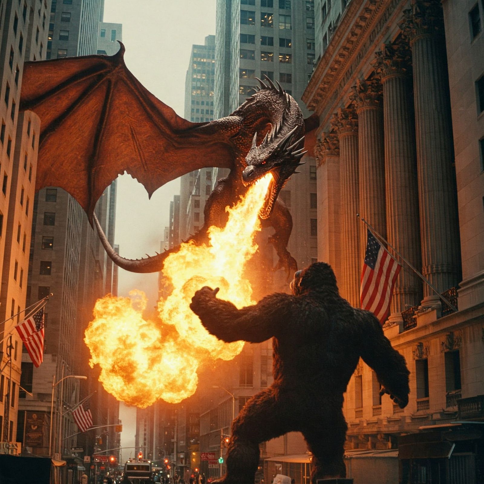 Dragon with Kingkong