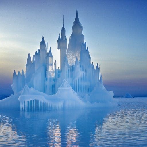 Ice castle AI Generated Artwork NightCafe Creator