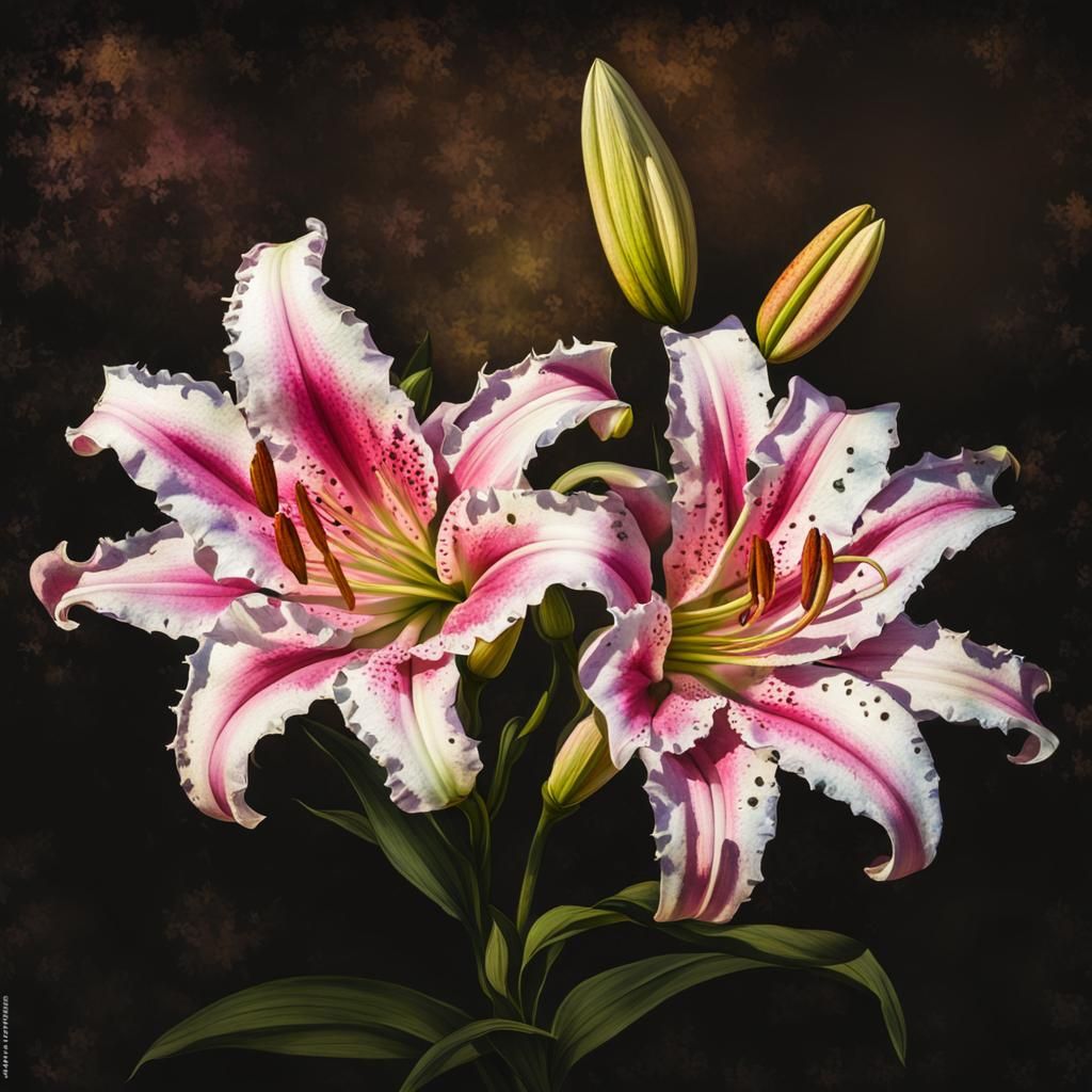 Pink oriental lily   by @Skyangel