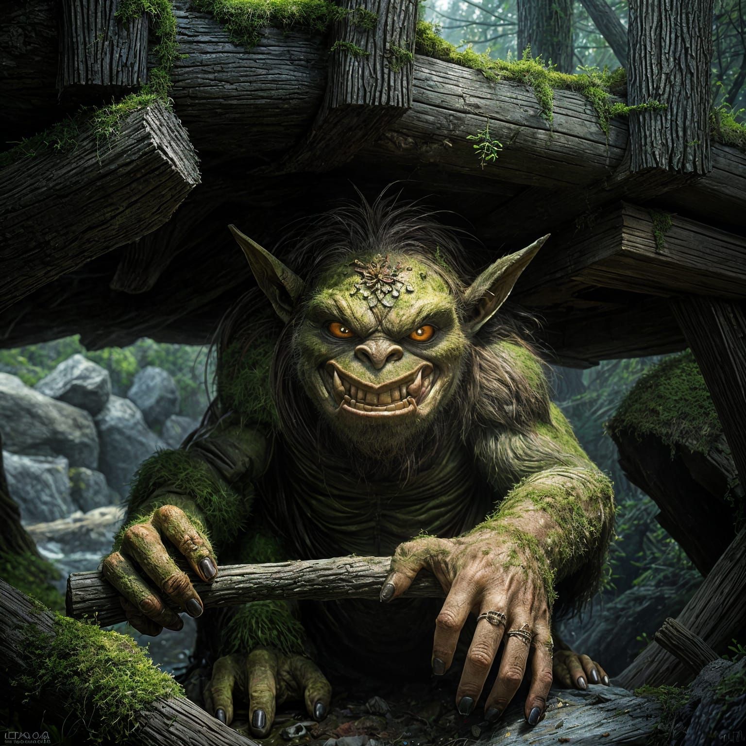 The Troll beneath the Bridge  by @Ali