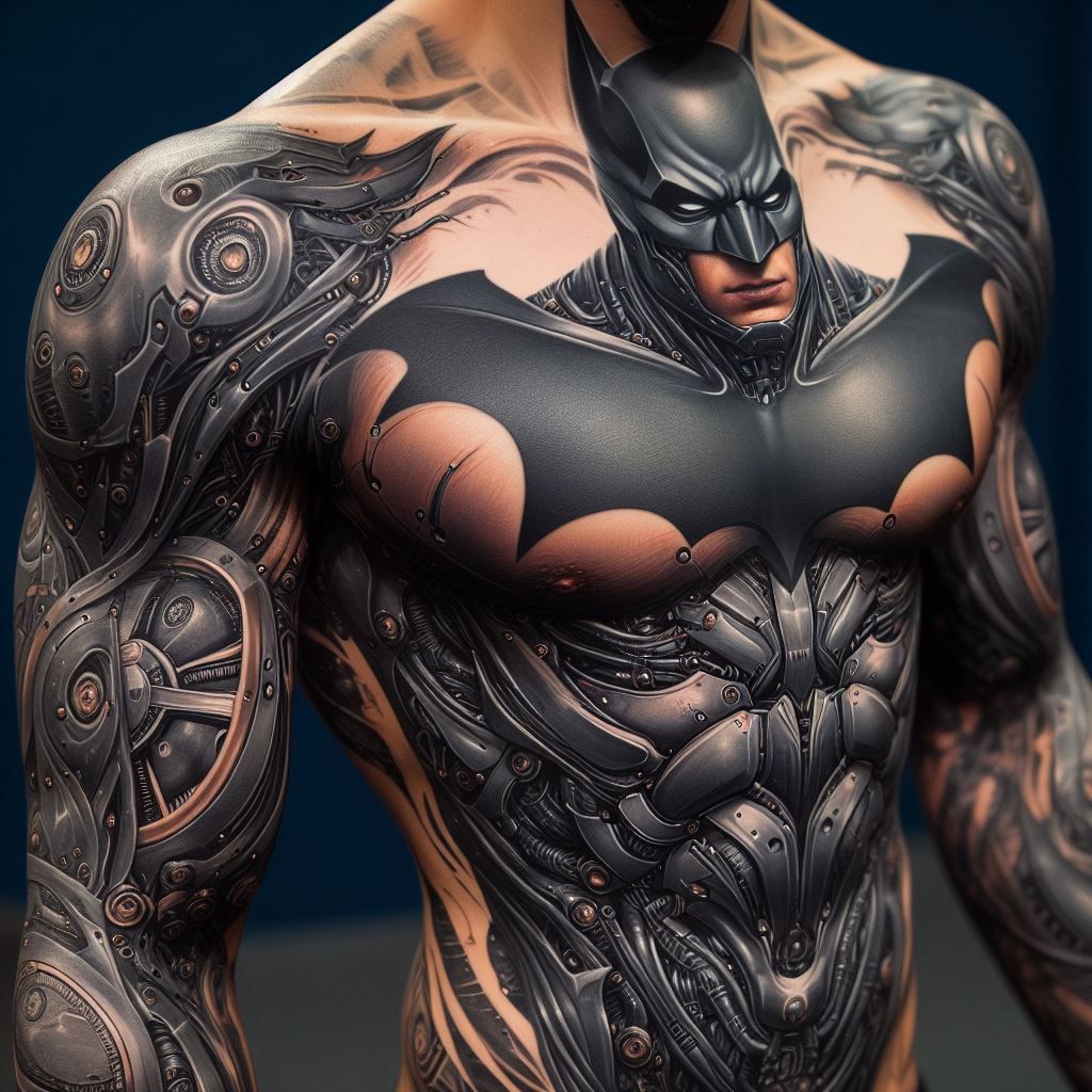 BIOMECHANICAL BATMAN TATTOO