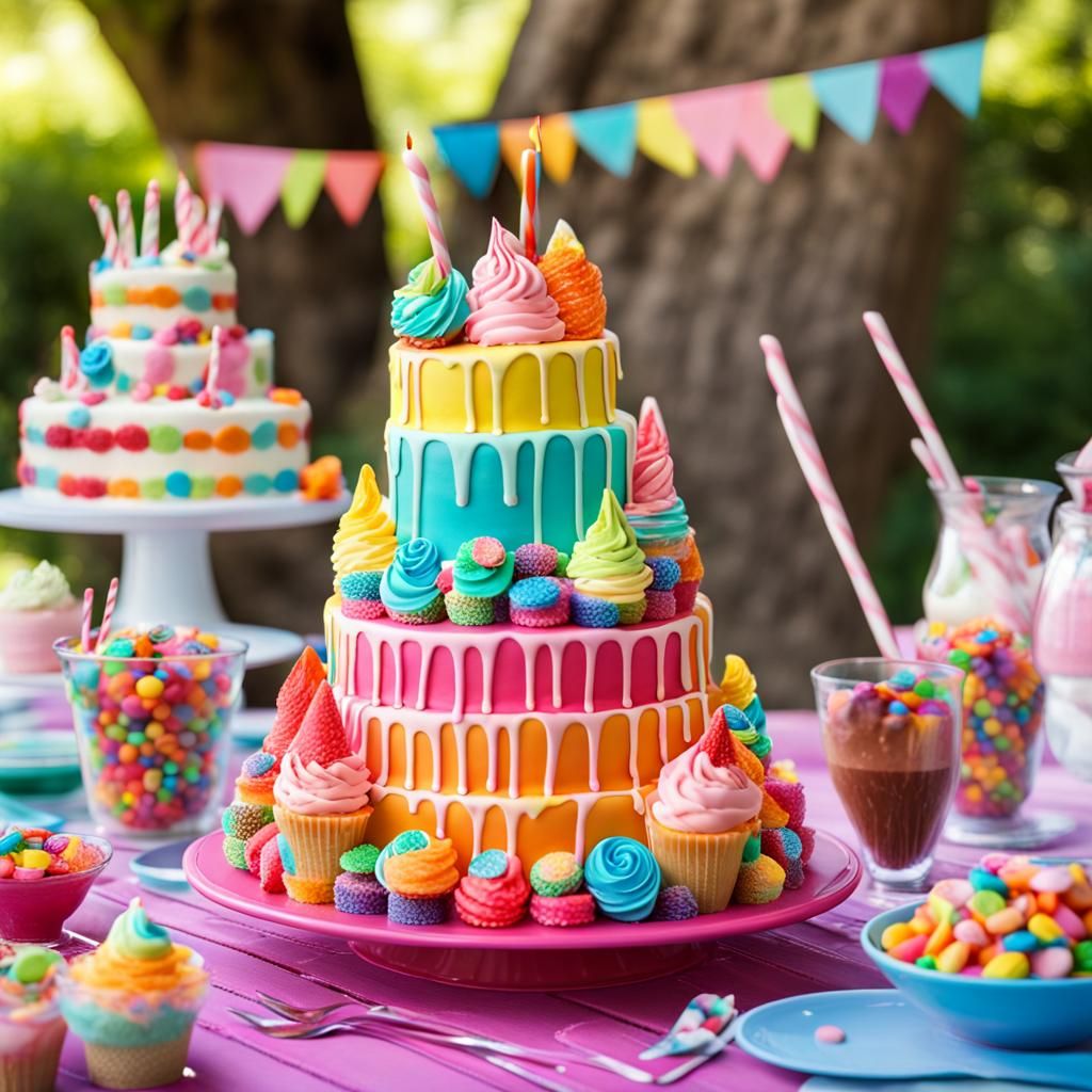 Candy themed cake 🍭