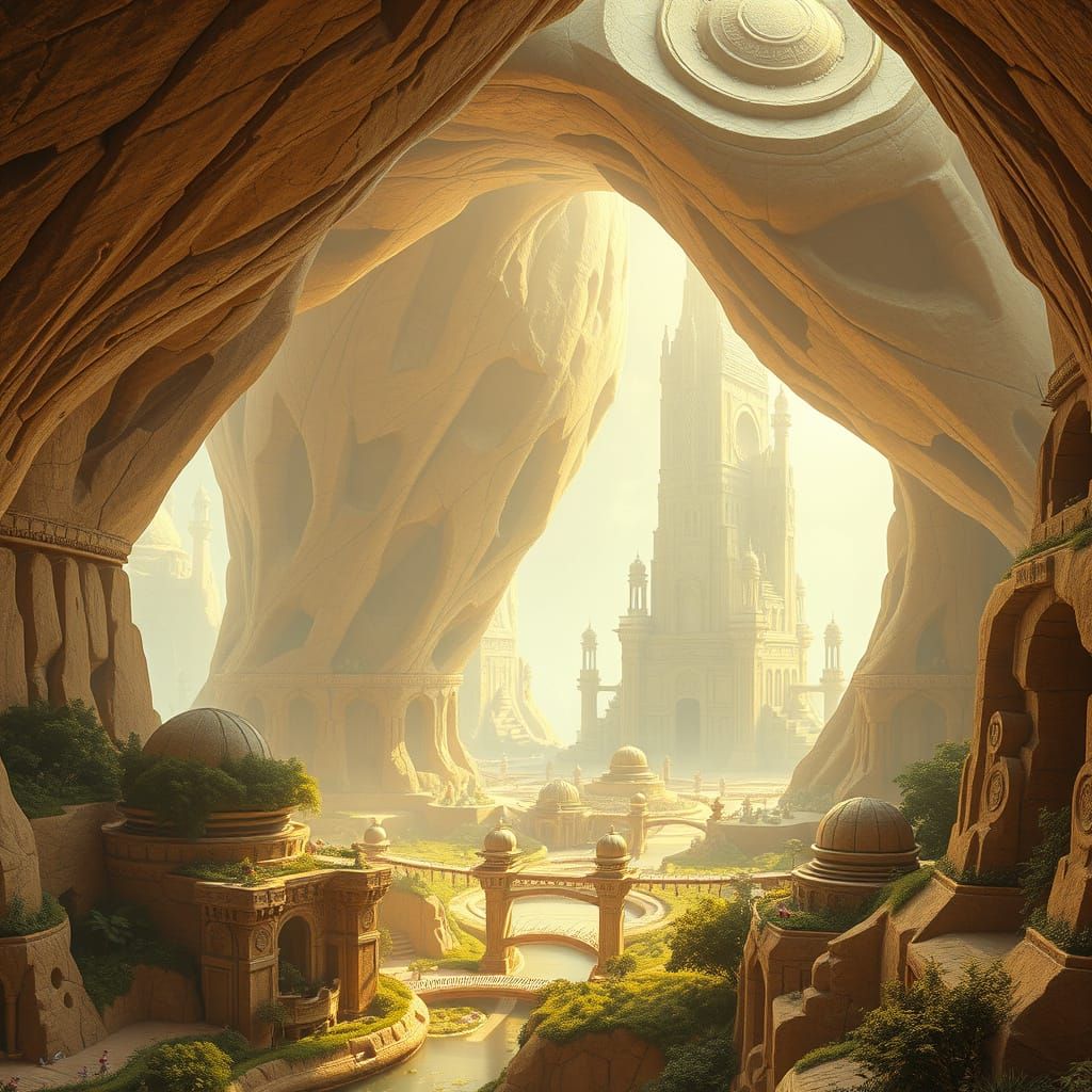 An entire society living inside a stone