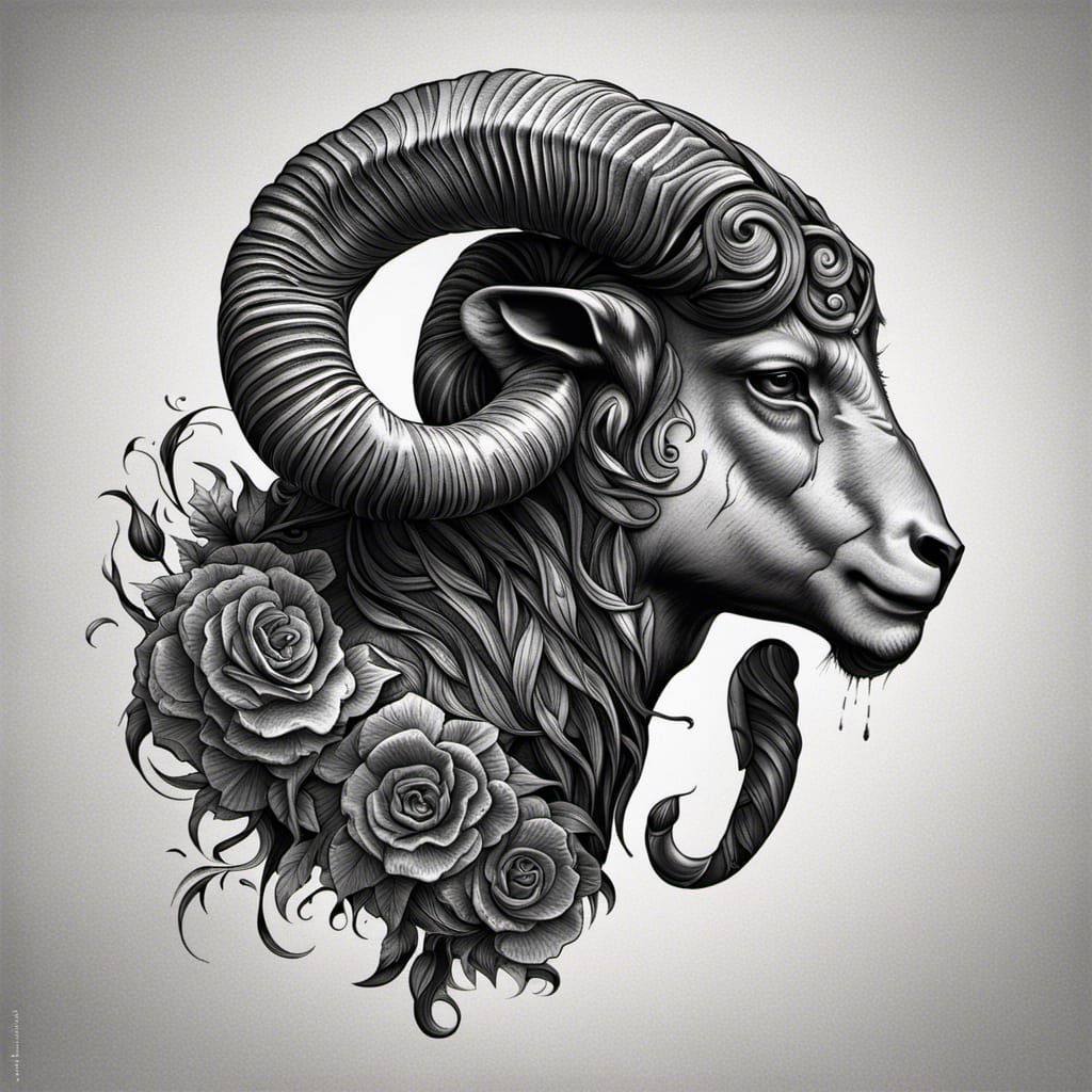 Zodiacal Aries Ink Zenart Stock Illustration - Download Image Now - Aries,  Tattoo, Astrology - iStock