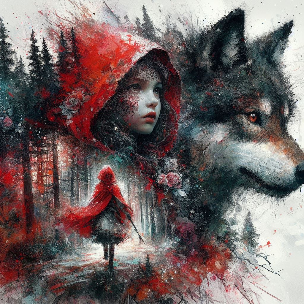 Little red riding hood and wolf